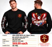 Hope in the Lord Heavy Crewneck - Black - Back Graphic
