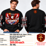 Hope in the Lord Heavy Crewneck - Black - Front Graphic