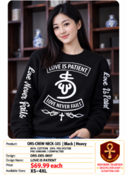Love is Patient Heavy Crewneck - Black