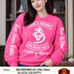Love is Patient Heavy Crewneck - Pink