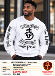 Love is Patient Heavy Crewneck - White - Image 2