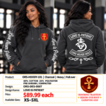 Love is Patient Heavy Pullover Hoodie - Charcoal - Back Graphic